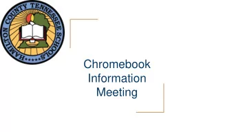 Chromebook  Information  Meeting  HCDE Vision  Through the 1:1 Technology Integration in Hamilton