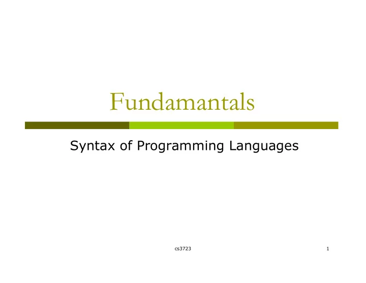 fundamantals