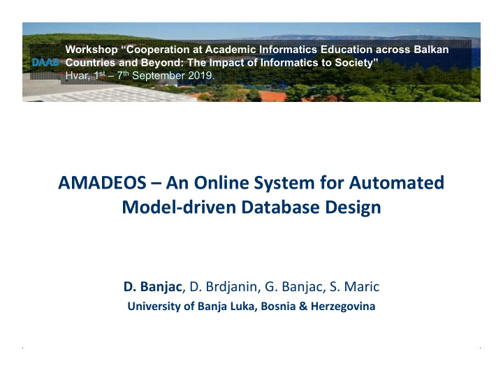 amadeos an online system for automated model driven