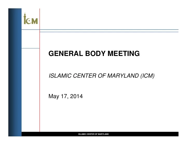 general body meeting