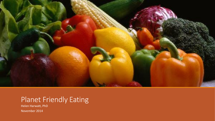 planet friendly eating