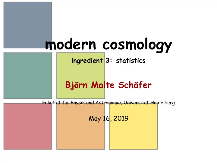 modern cosmology