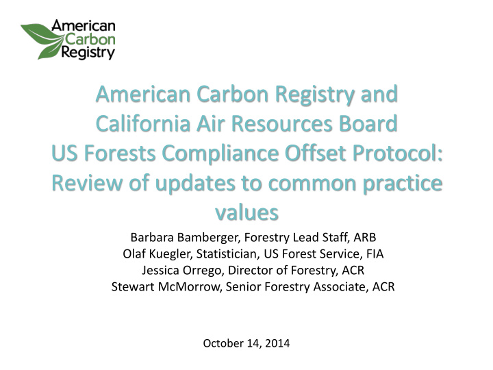 american carbon registry and