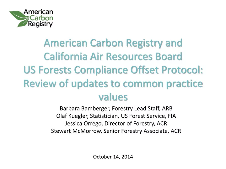 american carbon registry and