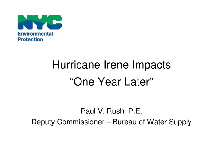 hurricane irene impacts one year later