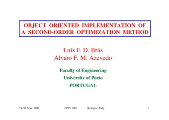 Lus F. D. Brs  Alvaro F. M. Azevedo  Faculty of Engineering  University of Porto  PORTUGAL