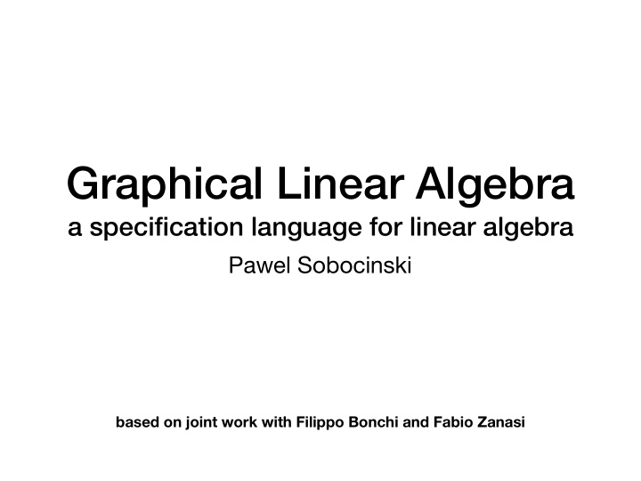 graphical linear algebra