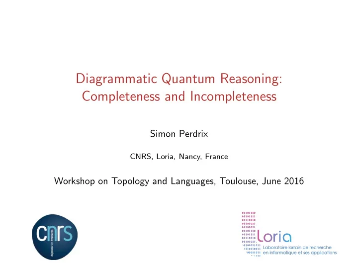 diagrammatic quantum reasoning completeness and