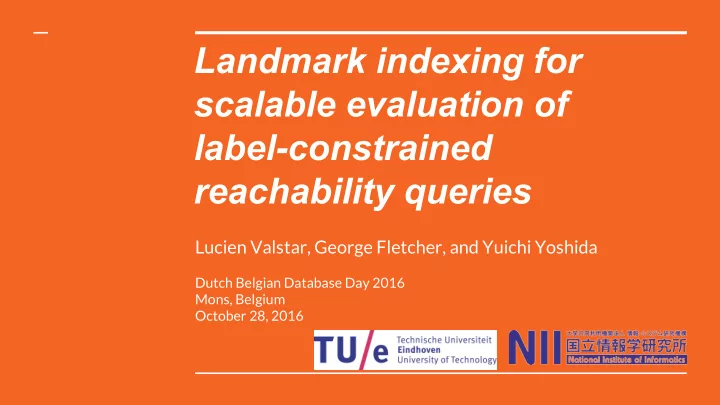 landmark indexing for scalable evaluation of label