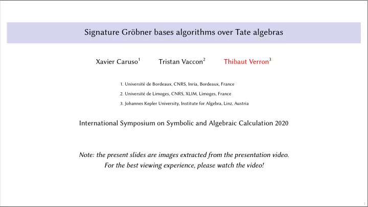 signature gr bner bases algorithms over tate algebras