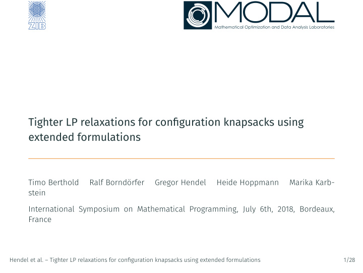 tighter lp relaxations for configuration knapsacks using