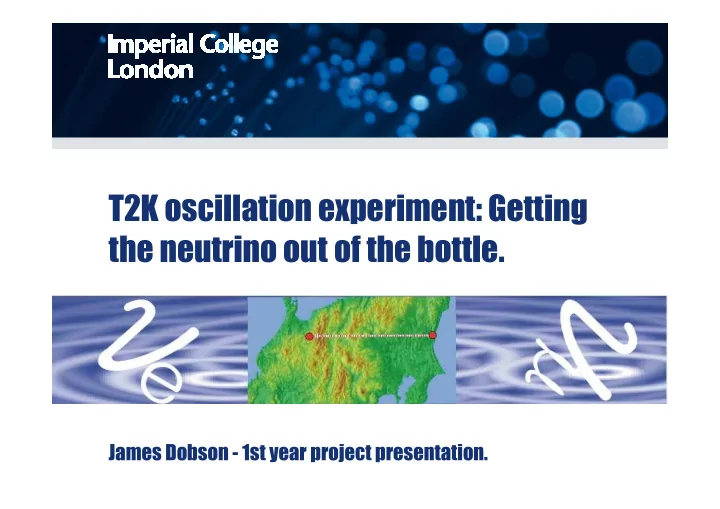 t2k oscillation experiment getting the neutrino out of
