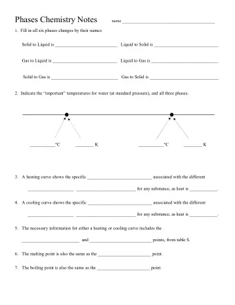 8. We will draw the heating curve for water.  Note:  you cant start the graph at absolute zero!