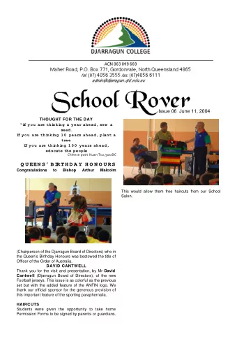 Q U EEN S  BI  RT H D A Y  H O N O U RS  Congratulations  to  Bishop  Arthur Malcolm  This would