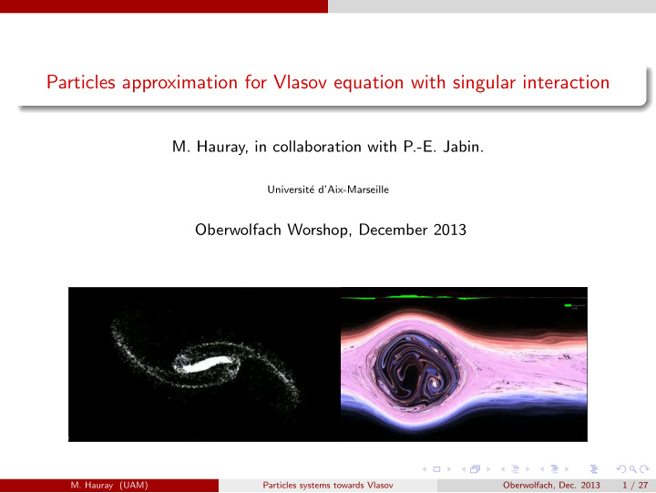 particles approximation for vlasov equation with singular