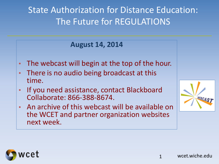 state authorization for distance education the future for