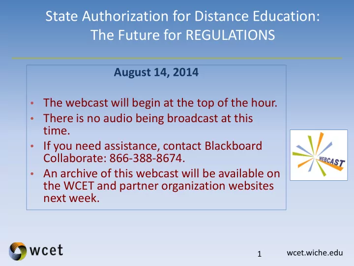 state authorization for distance education the future for