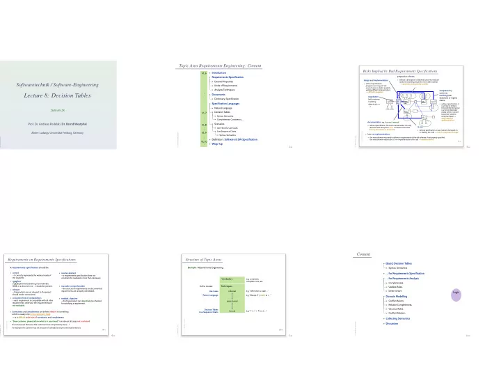 lecture 8 decision tables