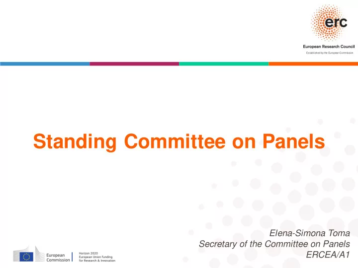 standing committee on panels