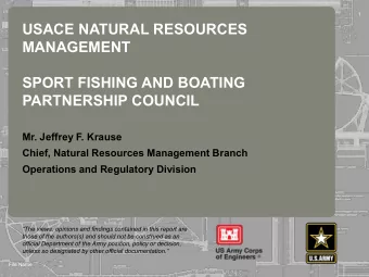 USACE NATURAL RESOURCES  MANAGEMENT  237  217  200  80  252  SPORT FISHING AND BOATING  237  217