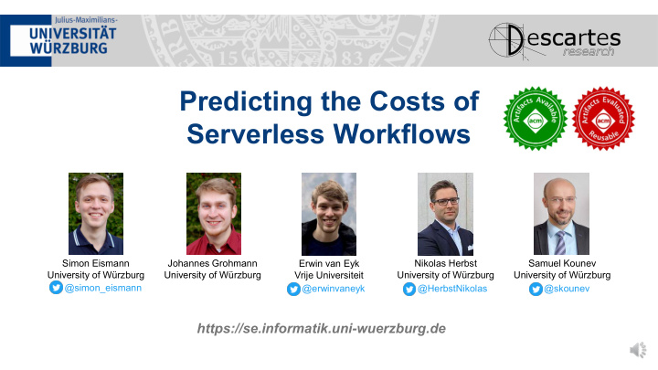 predicting the costs of serverless workflows