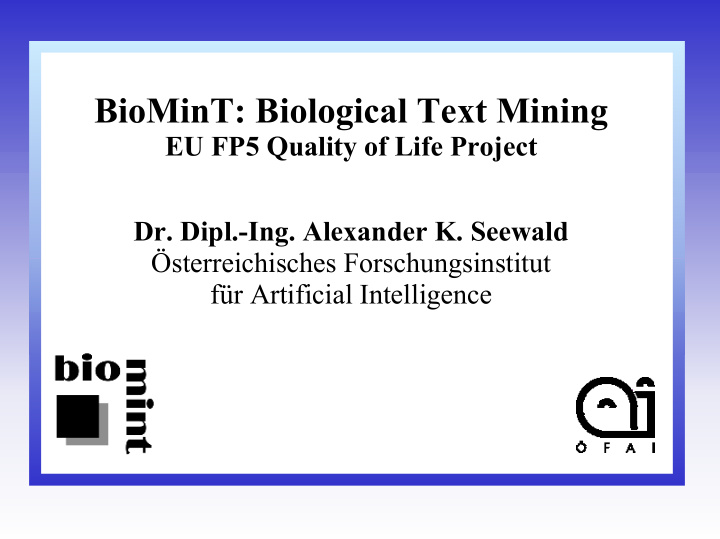 biomint biological text mining