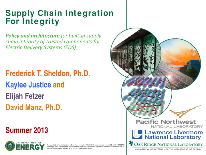 supply chain integration for integrity