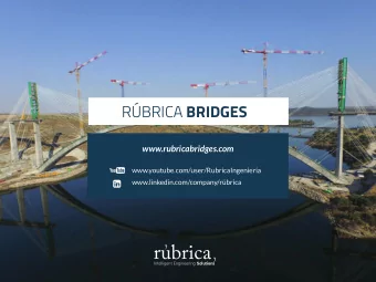 RBRICA BRIDGES  www.rubricabridges.com  www.youtube.com/user/RubricaIngenieria