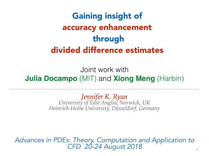 gaining insight of accuracy enhancement through divided