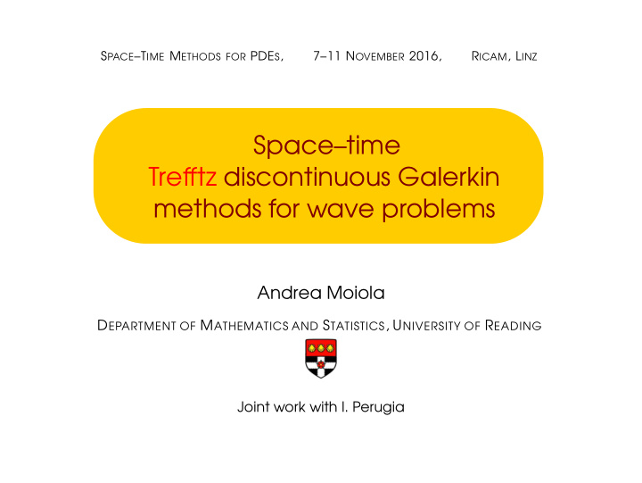 space time trefftz discontinuous galerkin methods for