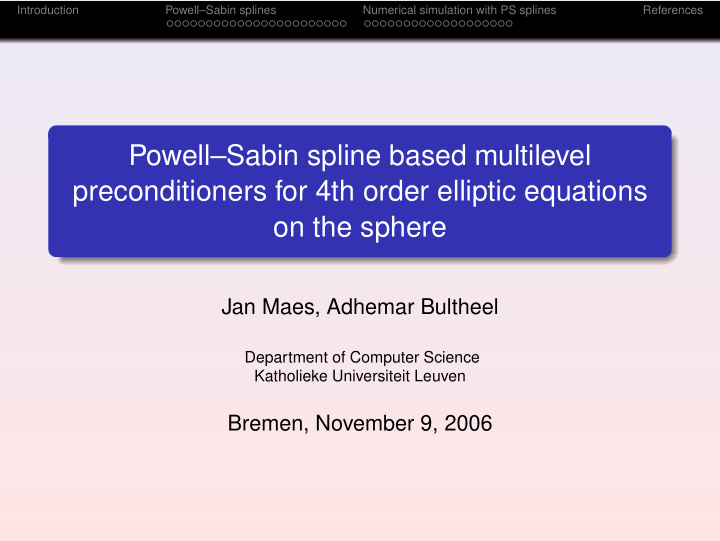 powell sabin spline based multilevel preconditioners for