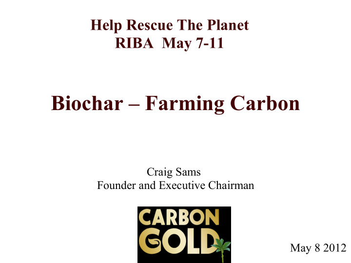 biochar farming carbon