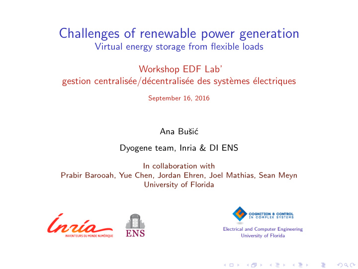 challenges of renewable power generation