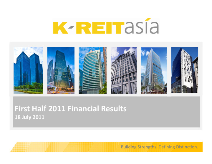 first half 2011 financial results