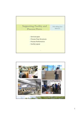 Supporting Facility and Shin  Ming Guo  Process Flows  NKFUST  Servicescapes  Process Flow