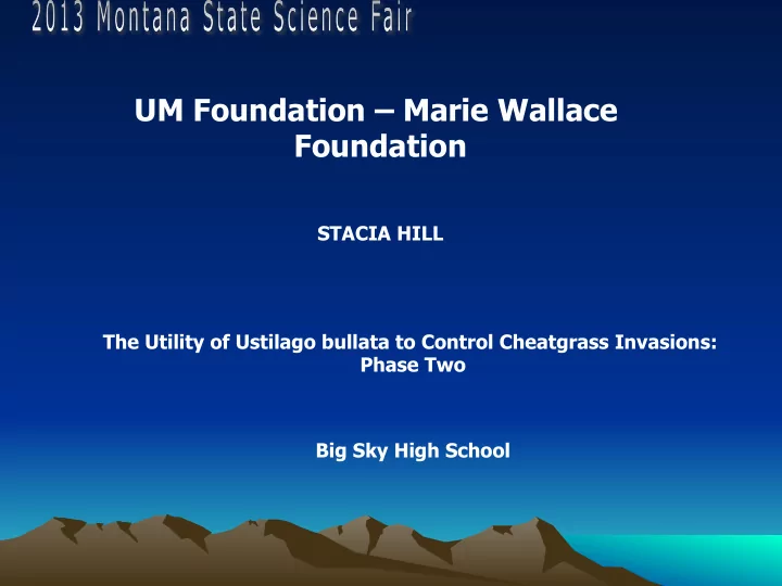 um foundation marie wallace foundation