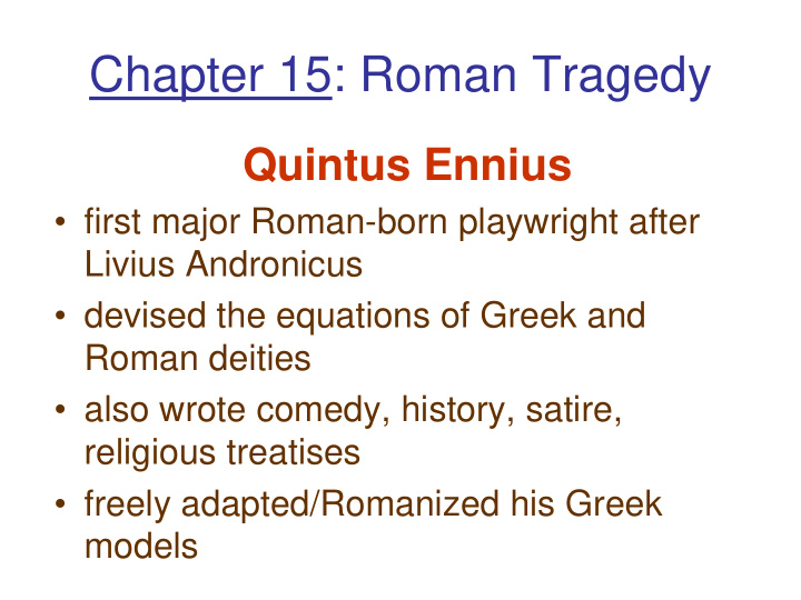 chapter 15 roman tragedy