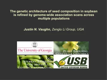 The genetic architecture of seed composition in soybean  is refined by genome-wide association