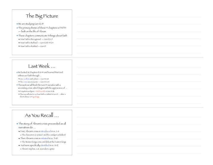 the big picture