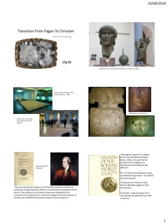 Transition From Pagan To Christian  William Sterling  Fragments of a Colossal Bronze Statue of