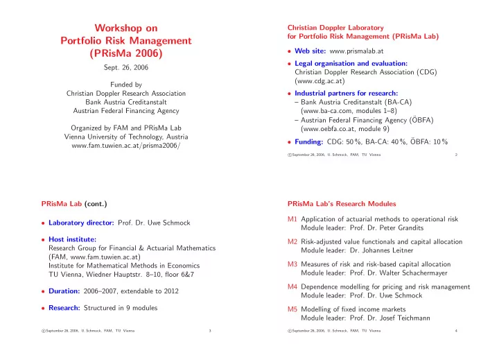 workshop on