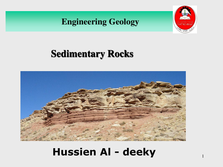 engineering geology sedimentary rocks hussien al deeky 1