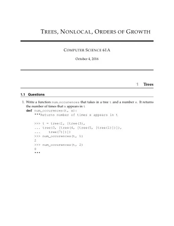 2. Write a function has path that takes in a tree t and a string word . It returns True if  there