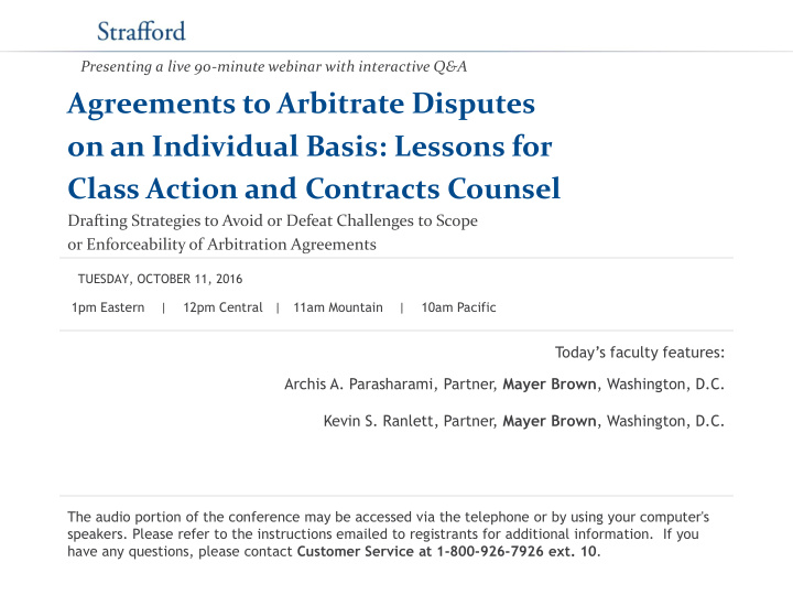 agreements to arbitrate disputes on an individual basis
