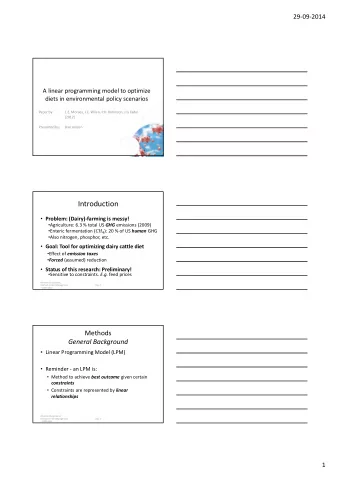 Introduction  Problem: (Dairy)-farming is messy!  Agriculture: 6.3 % total US GHG emissions