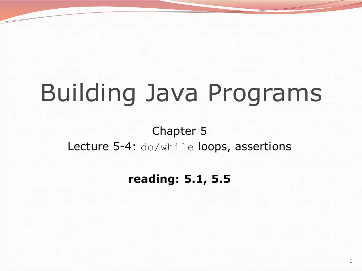 building java programs