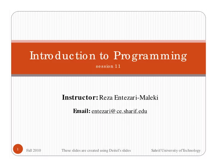 introduction to programming