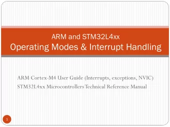 Operating Modes &amp; Interrupt Handling  ARM Cortex-M4 User Guide (Interrupts, exceptions, NVIC)