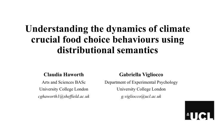 understanding the dynamics of climate crucial food choice