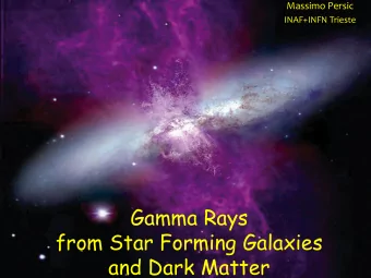 Gamma Rays  from Star Forming Galaxies  and Dark Matter Non-Thermal  plasma:  T ion  electron f( v